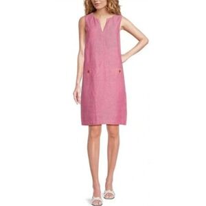 J.Mclaughlin Pink Rue Linen Mini Sleeveless Dress SZ XS - NWT‎
